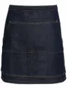 Zástěra denim džínová do pasu - indigo - výšivka Riverside